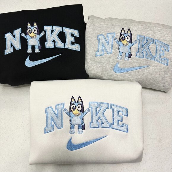 Star Oaks Farm Other - Nike Bluey Sweatshirt Embroidered Adult Unisex Crewneck Cartoon Dog Sisters Gift